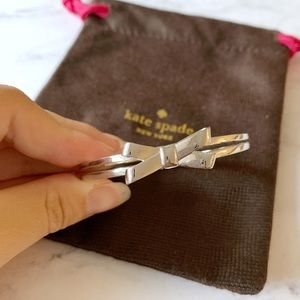 kate spade Jewelry - Kate Spade Silver Bow Bangle kate spade Jewelry - Kate Spade Silver Bow Bangle